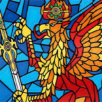 stained glass griffin